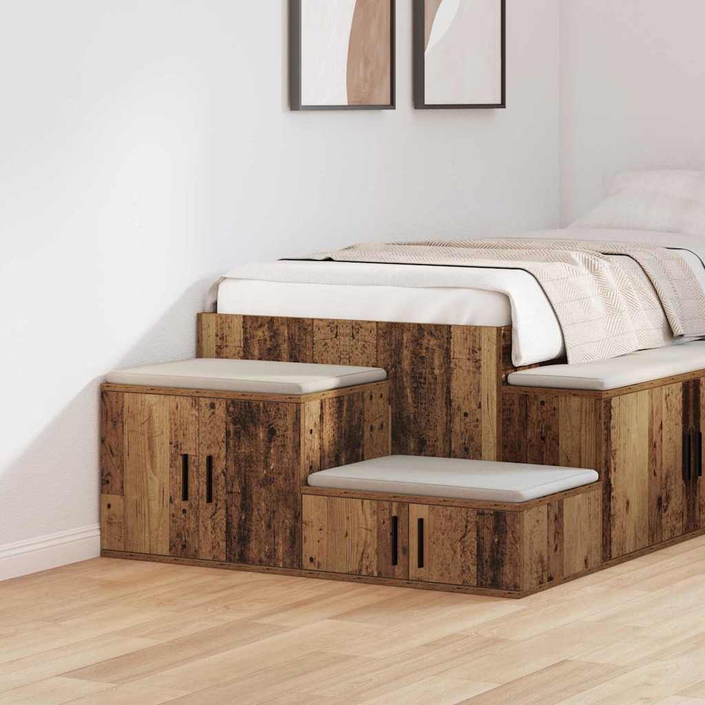 Oppbevaringsskap 2 pcs Gammelt tre 108 x 41 x 40 cm