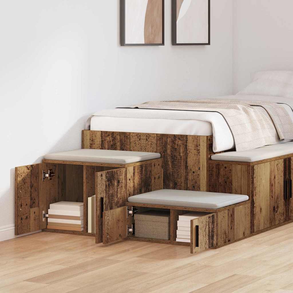 Oppbevaringsskap 2 pcs Gammelt tre 108 x 41 x 40 cm