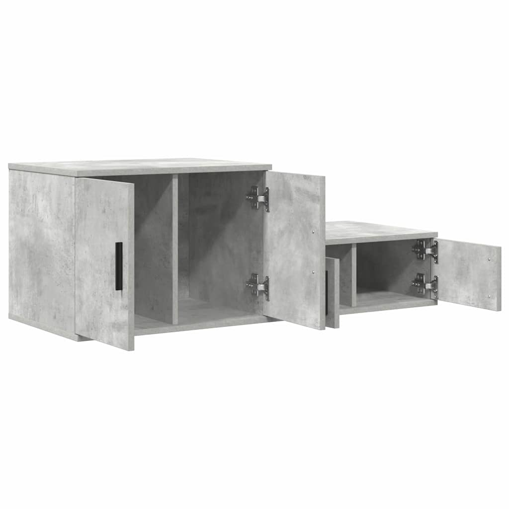 Oppbevaringsskap 2 pcs Betonggrå 103 x 41 x 40 cm