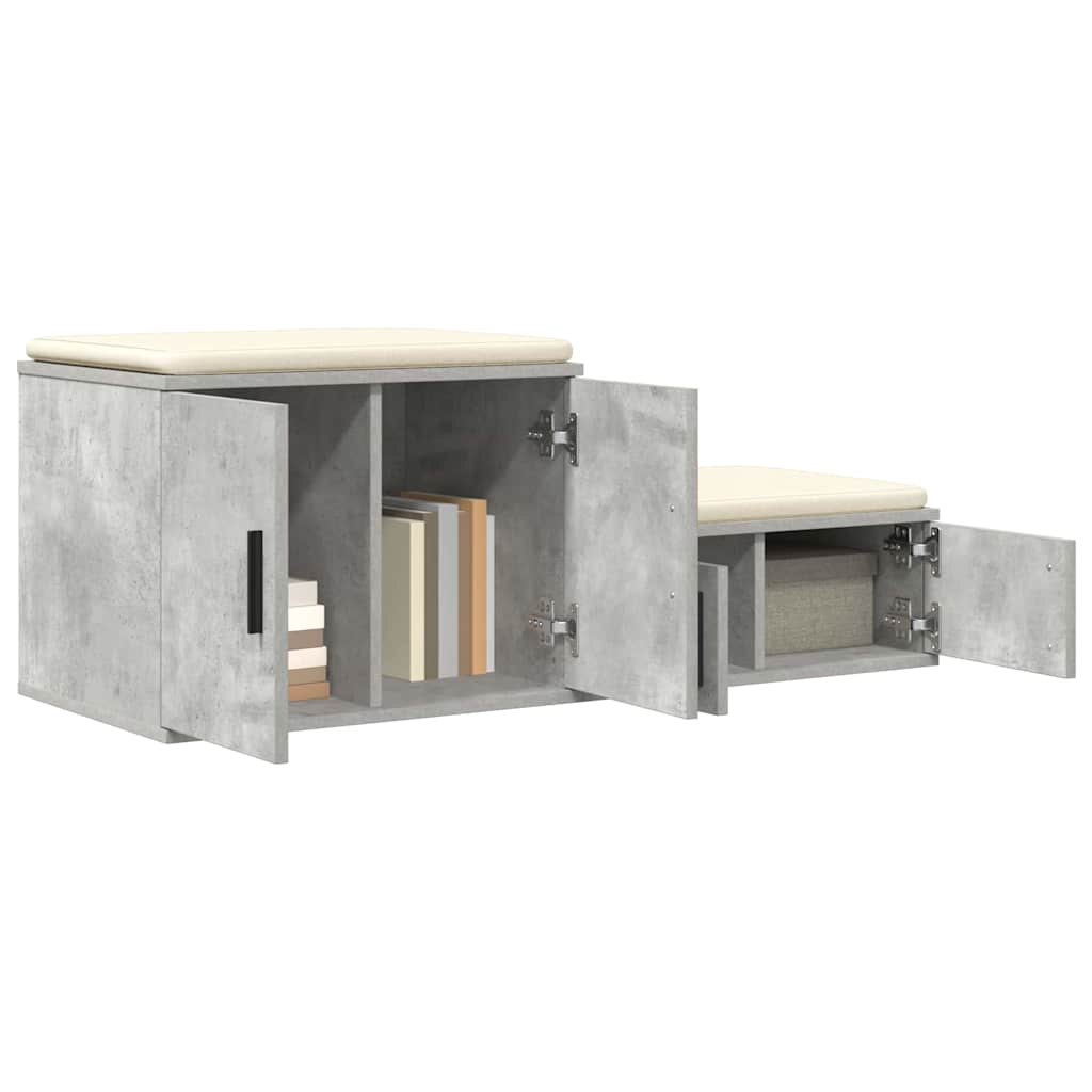Oppbevaringsskap 2 pcs Betonggrå 103 x 41 x 40 cm