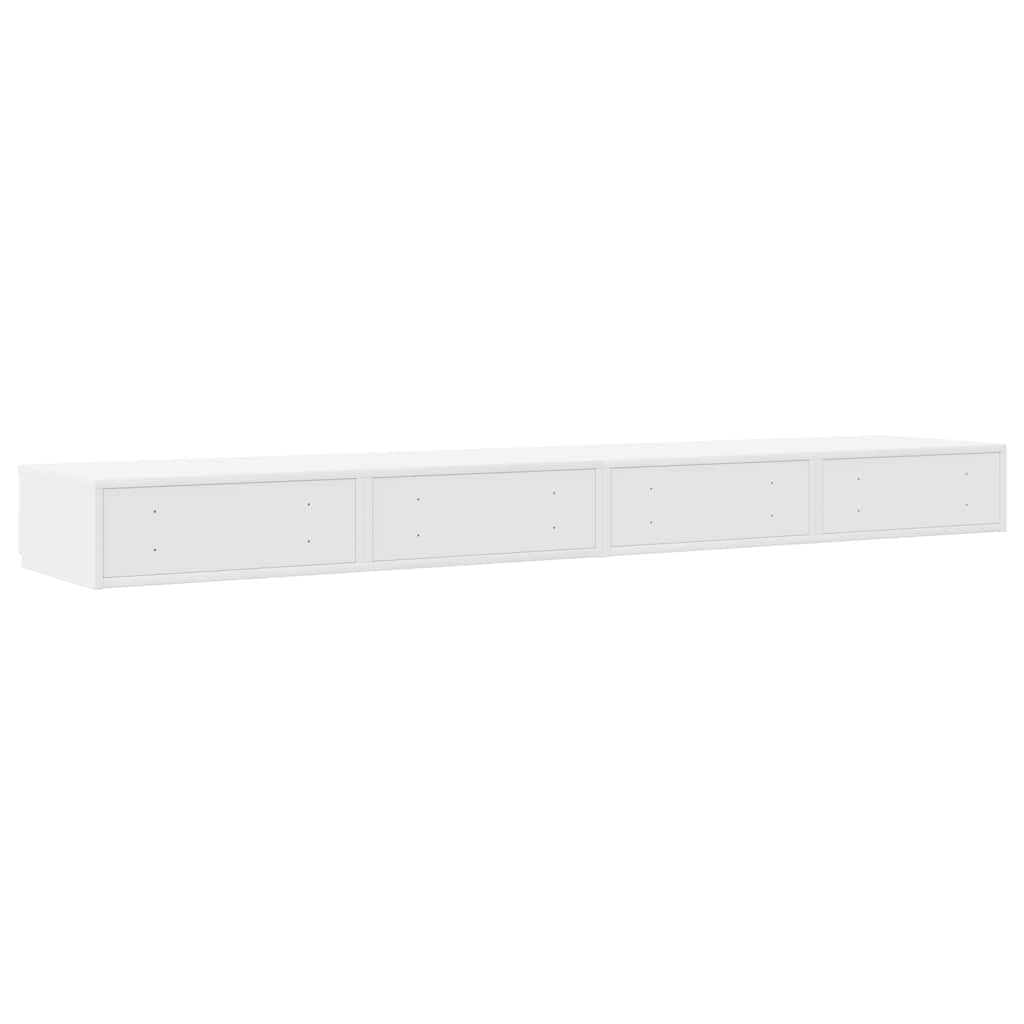 Sengeskuffer med skuff Hvit 200 x 36,5 x 16,5 cm Konstruert tre