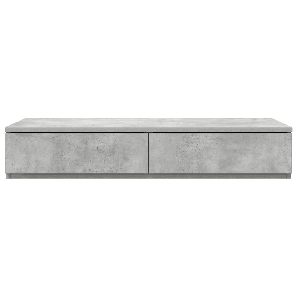 Sengeskuffer Betonggrå 80 x 36,5 x 16,5 cm Konstruert tre