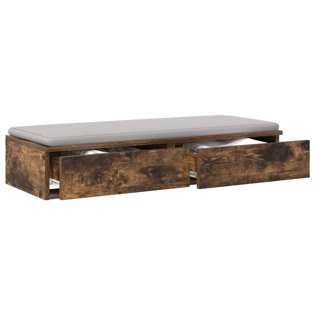 Sengeskuffer Røkt eik 90 x 36,5 x 16,5 cm Konstruert tre