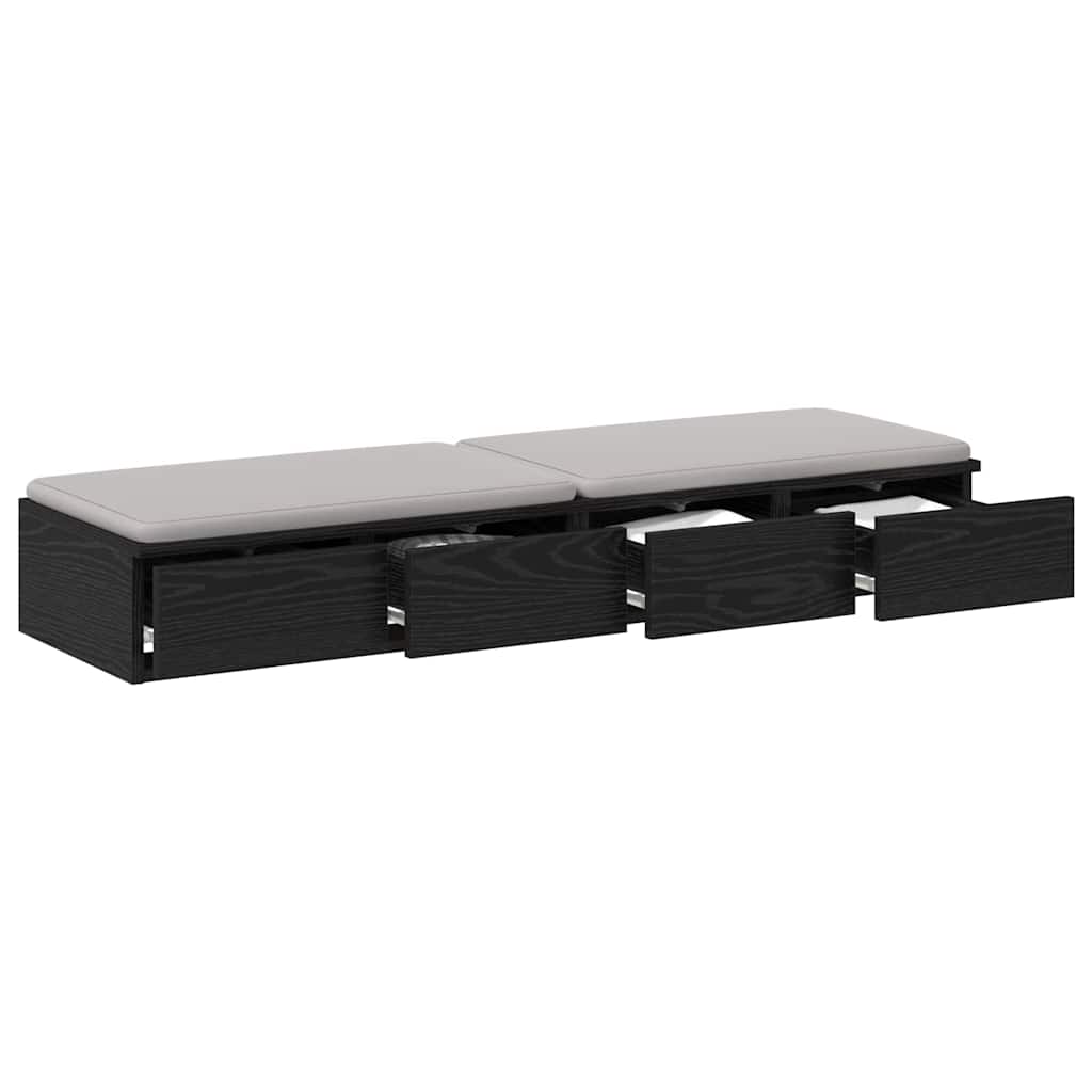 Sengeskuffer Svart Eik 120 x 36,5 x 16,5 cm Konstruert tre