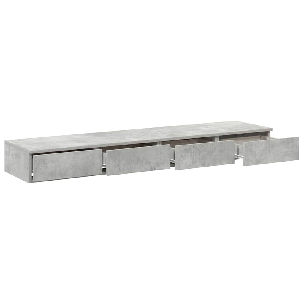 Sengeskuffer Betonggrå 140 x 36,5 x 16,5 cm Konstruert tre