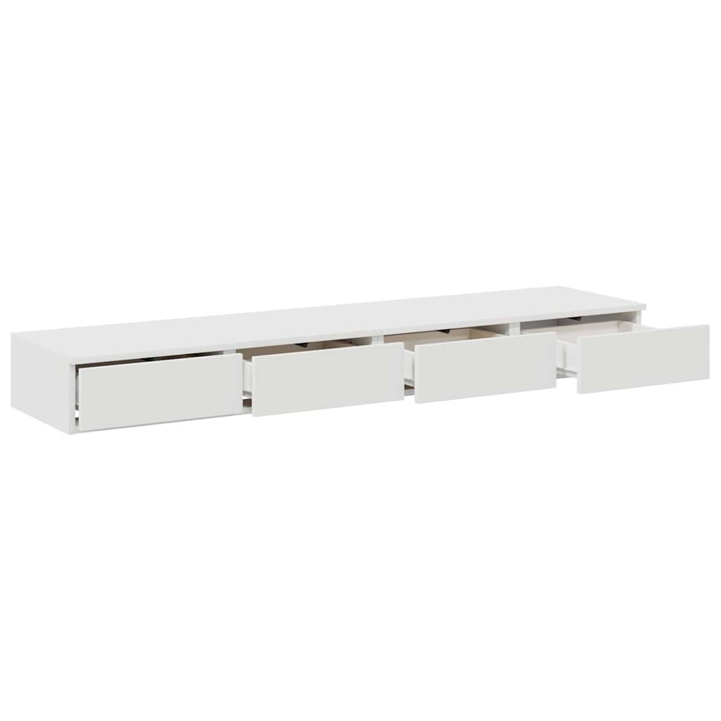 Sengeskuffer med skuff Hvit 150 x 36,5 x 16,5 cm Konstruert tre vidaXL