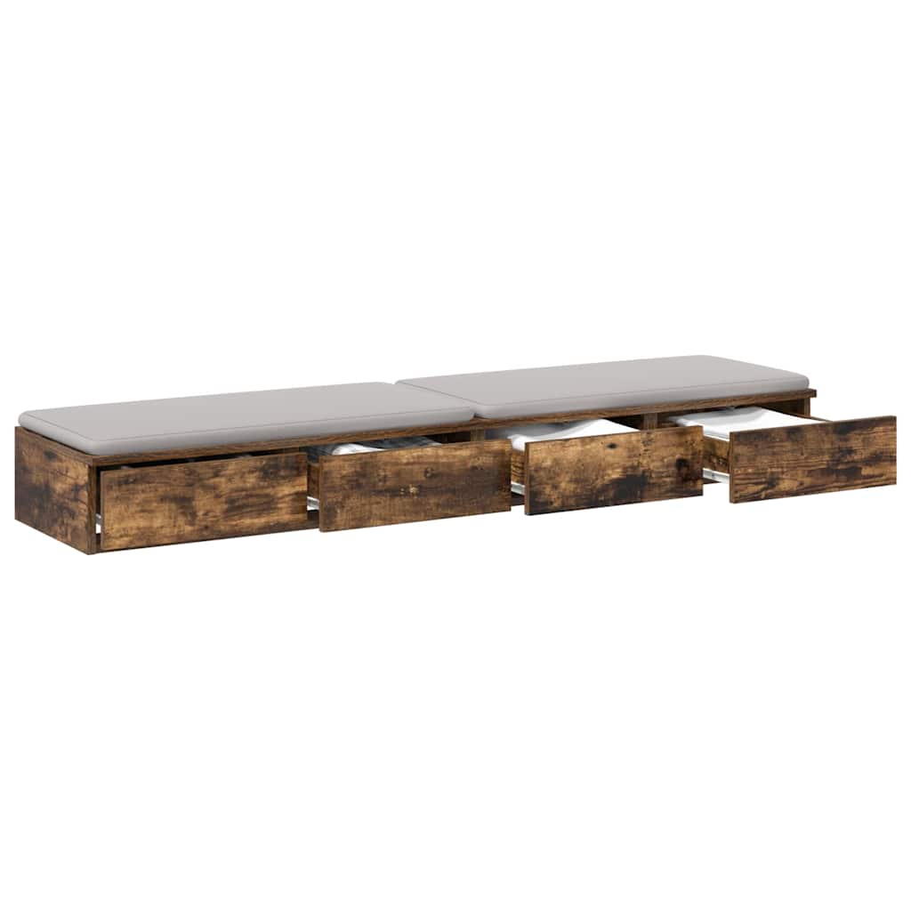 Sengeskuffer Røkt eik 160 x 36,5 x 16,5 cm Konstruert tre