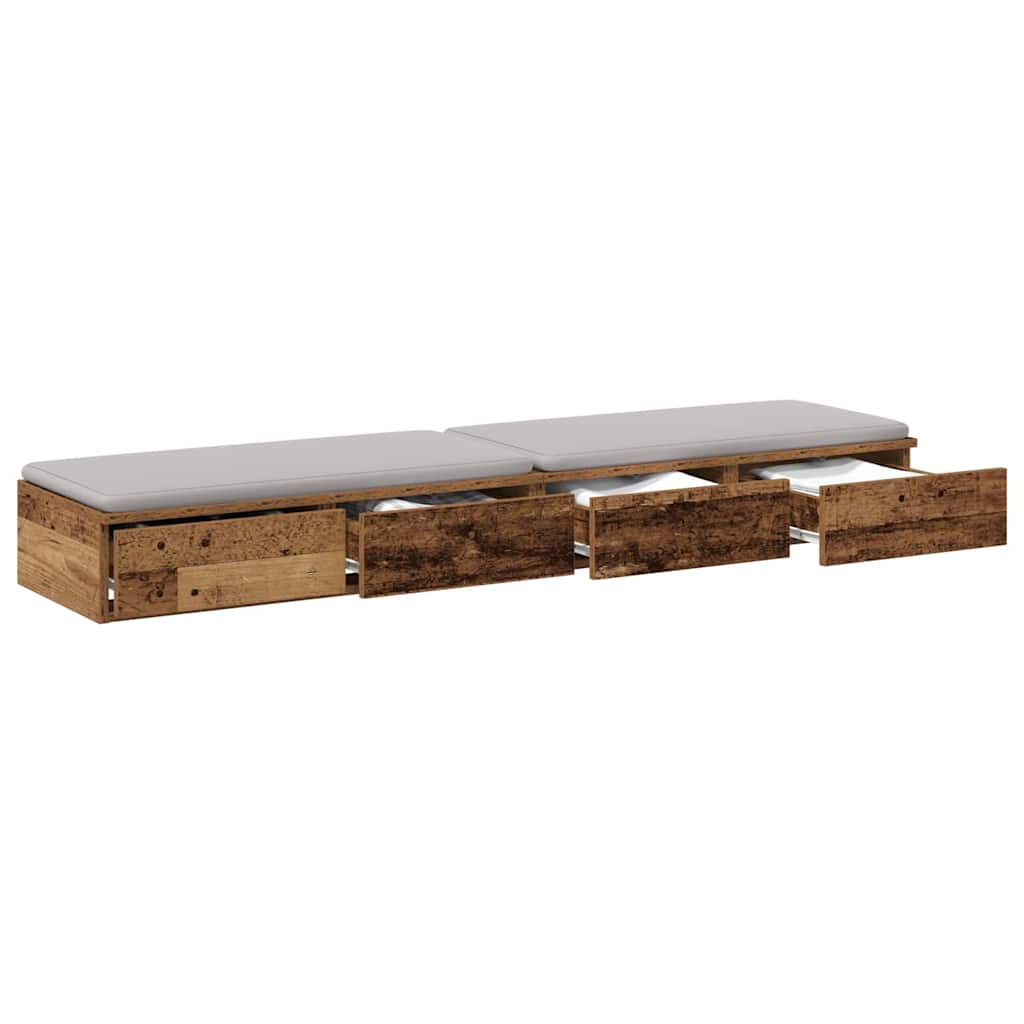 Sengeskuffer Gammelt tre 135 x 36,5 x 16,5 cm Konstruert tre