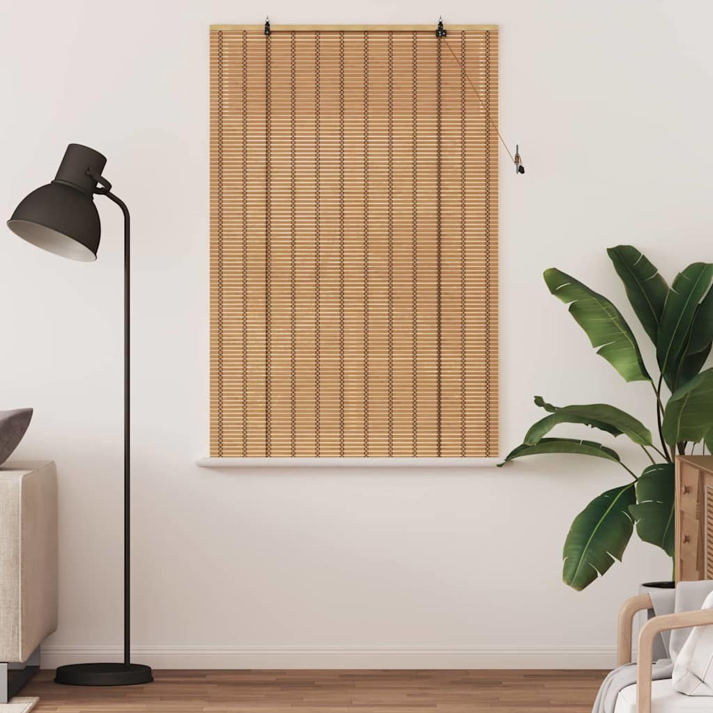 Rullegardin med gardiner Natur 100 x 160 cm Bambus
