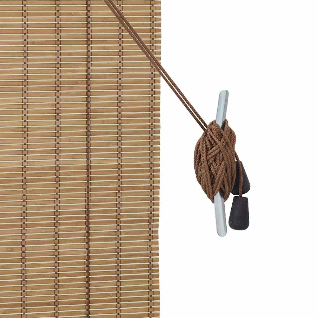 Rullegardin med gardiner Natur 110 x 220 cm Bambus