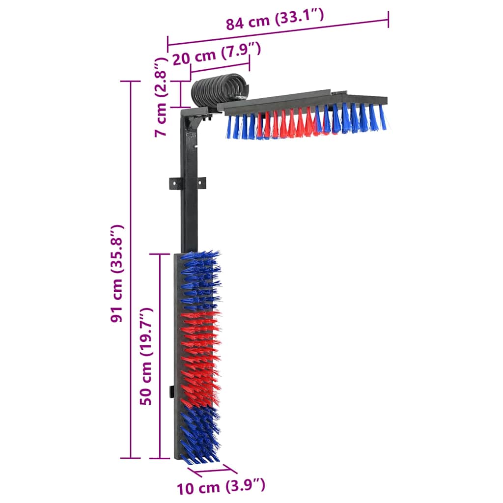 Storfe børster Justerbar Rød og blå 84 x 10 x 91 cm PVC