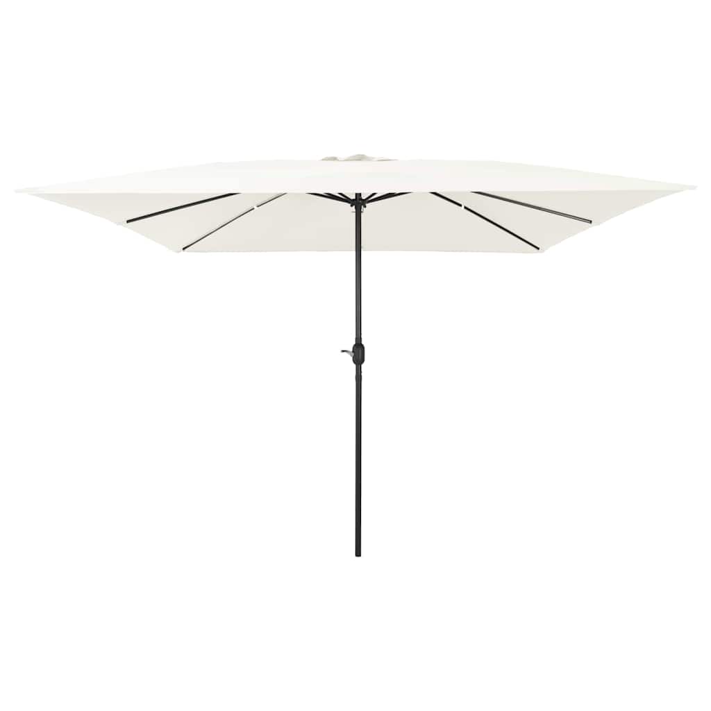 Hageparasol sand 295 x 295 x 245 cm Polyester og stål