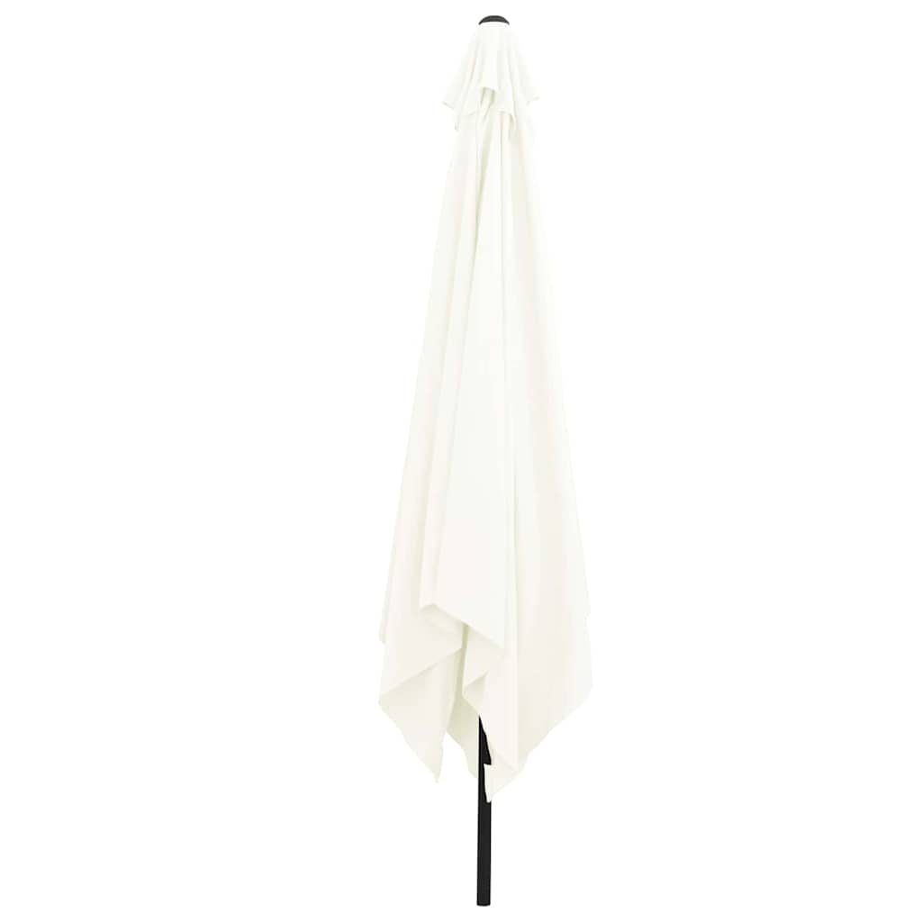 Hageparasol sand 295 x 295 x 245 cm Polyester og stål