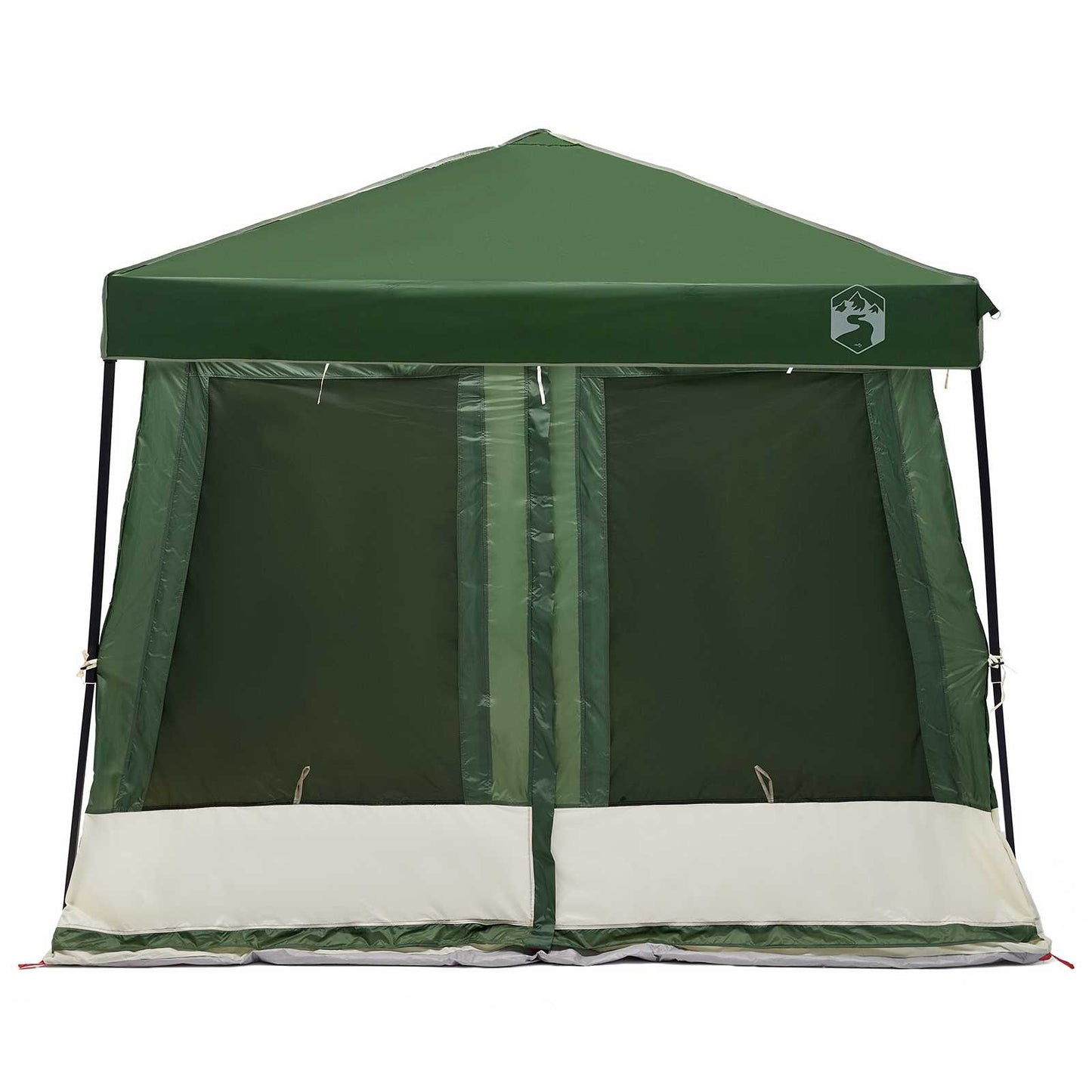Camping Telt Sett med tak 2 pcs grønn Taffeta og Stoff