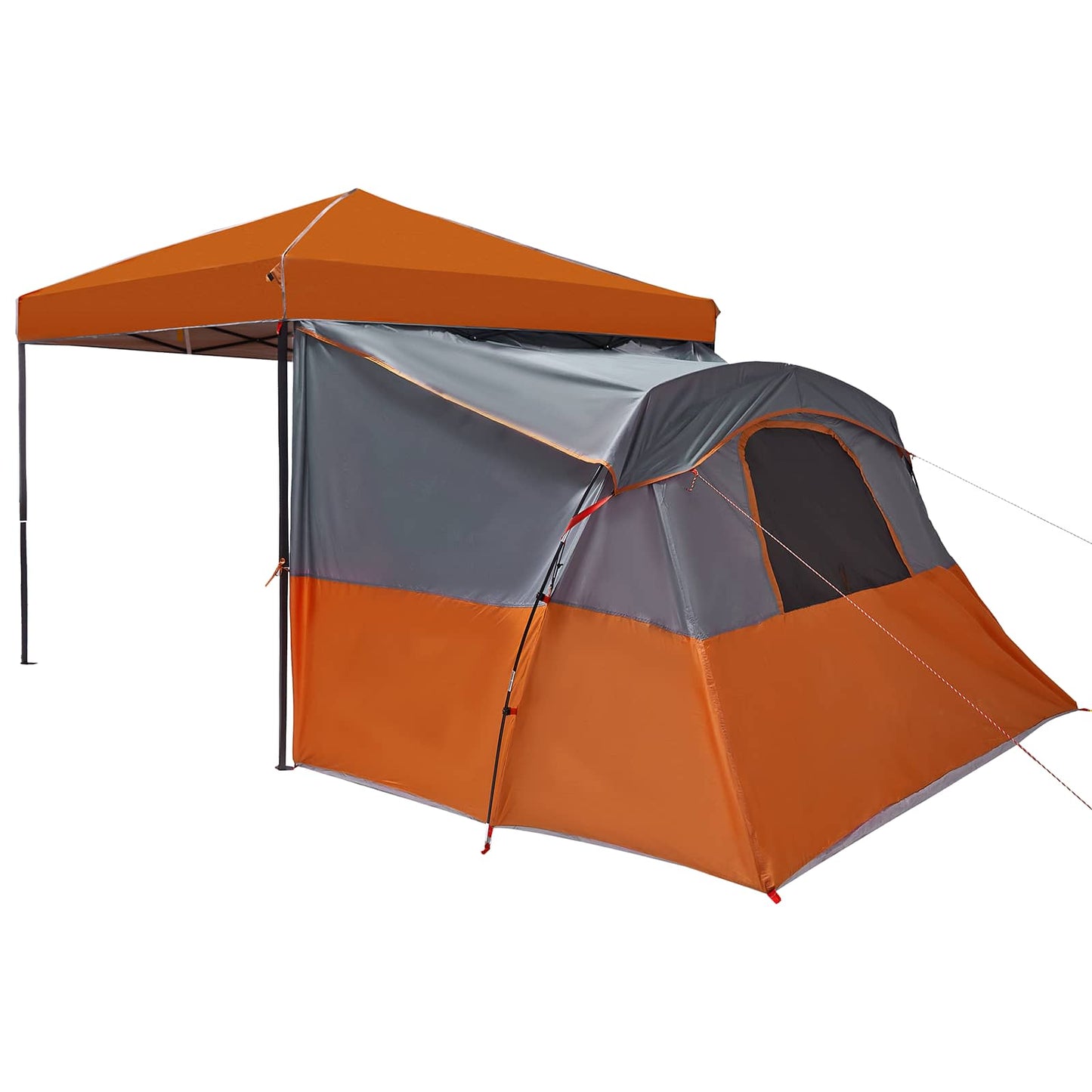 Camping Telt Sett med tak 2 pcs Oransje Taffeta og Stoff