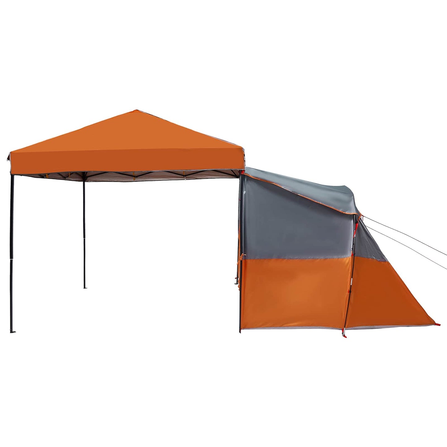 Camping Telt Sett med tak 2 pcs Oransje Taffeta og Stoff
