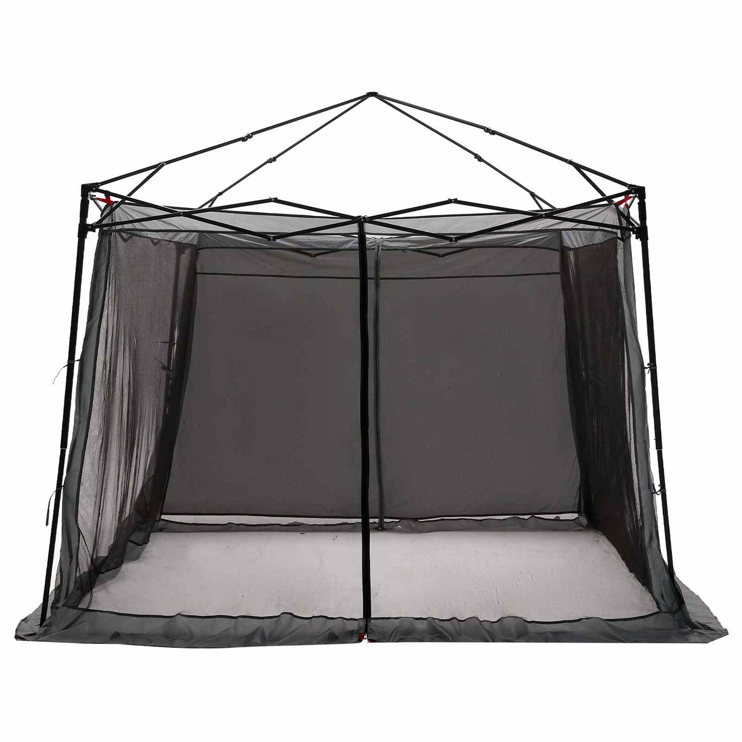 Camping Telt Sett med tak 2 pcs Grå og Oransje Taffeta og Stoff