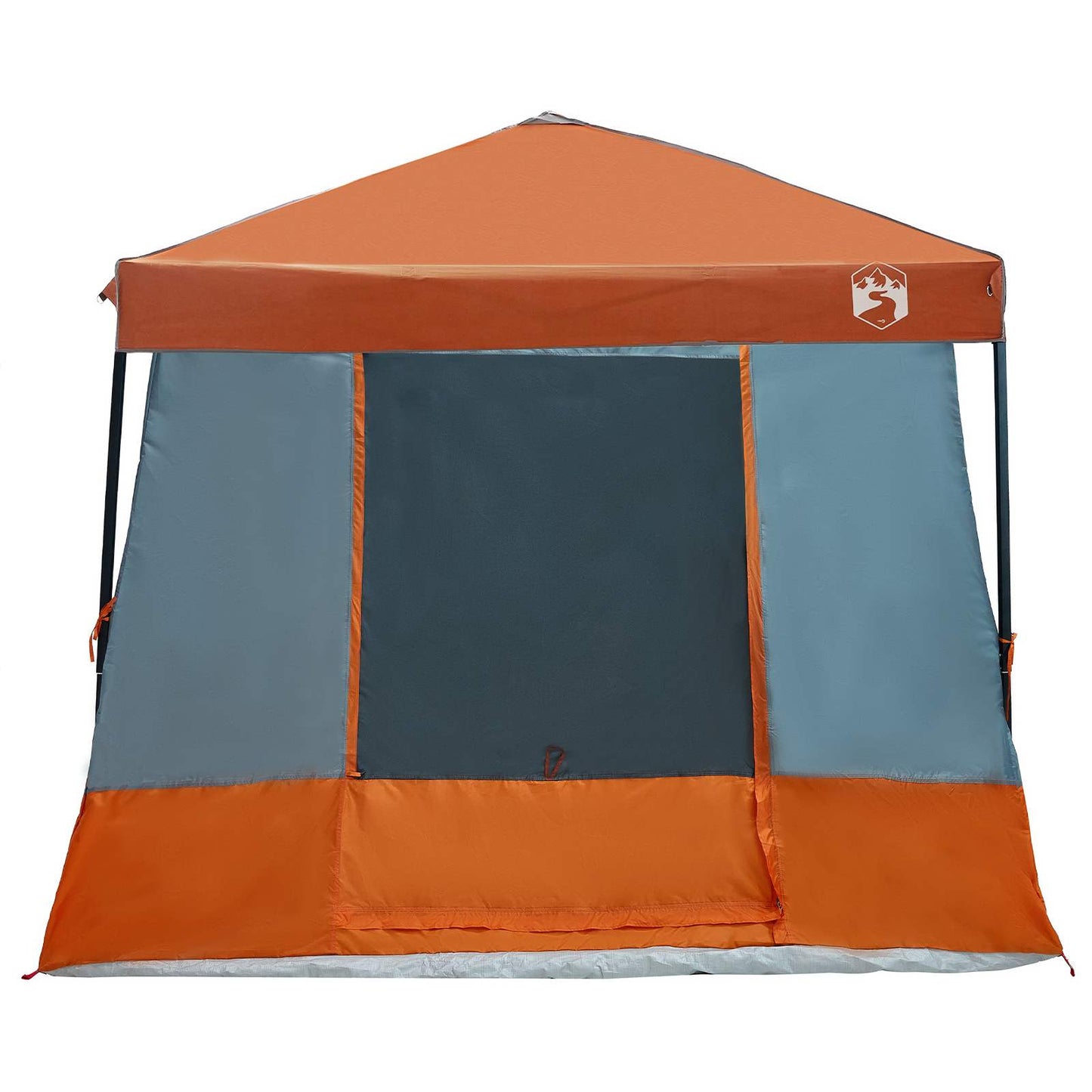 Camping Telt Sett med tak 2 pcs Grå og Oransje Taffeta og Stoff
