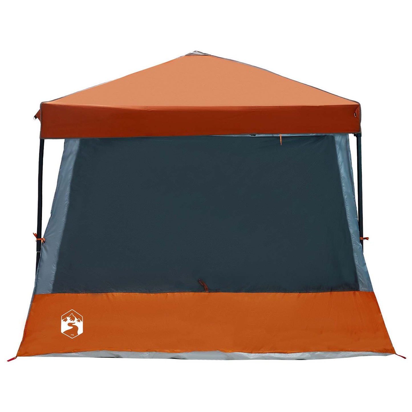 Camping Telt Sett med tak 2 pcs Grå og Oransje Taffeta og Stoff