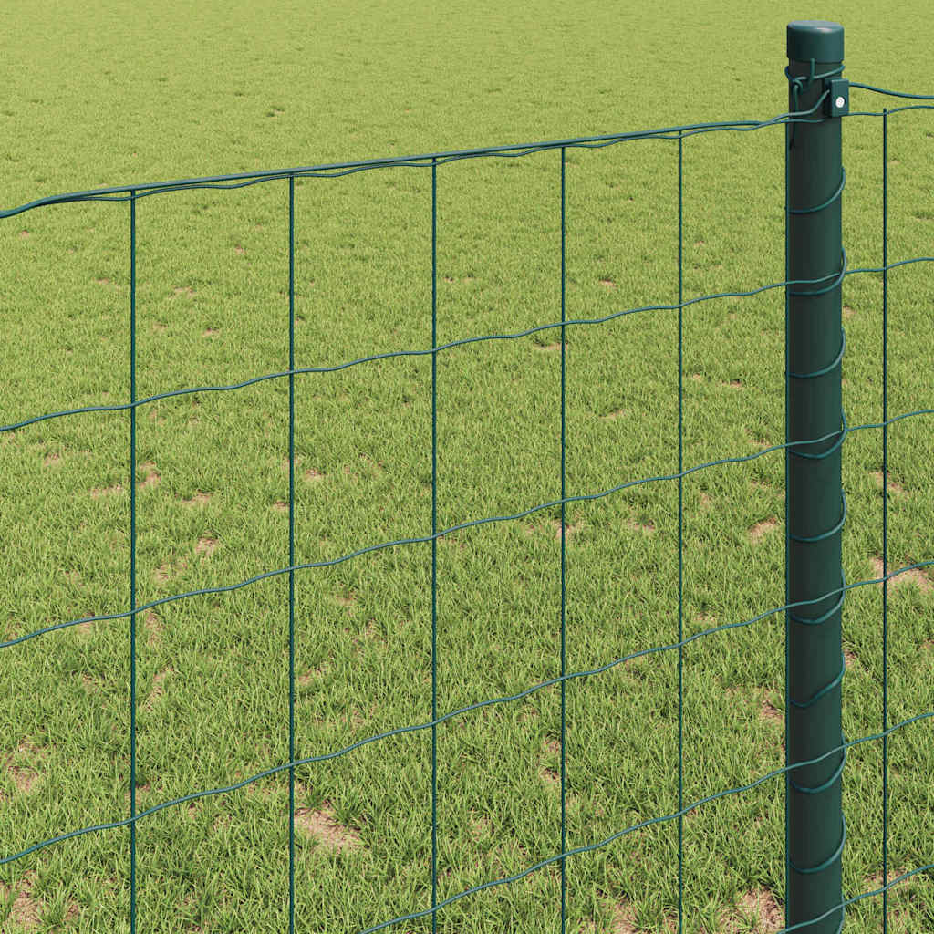 Euro gjerde grønn 0,4 x 50 m PVC-belagt jern vidaXL