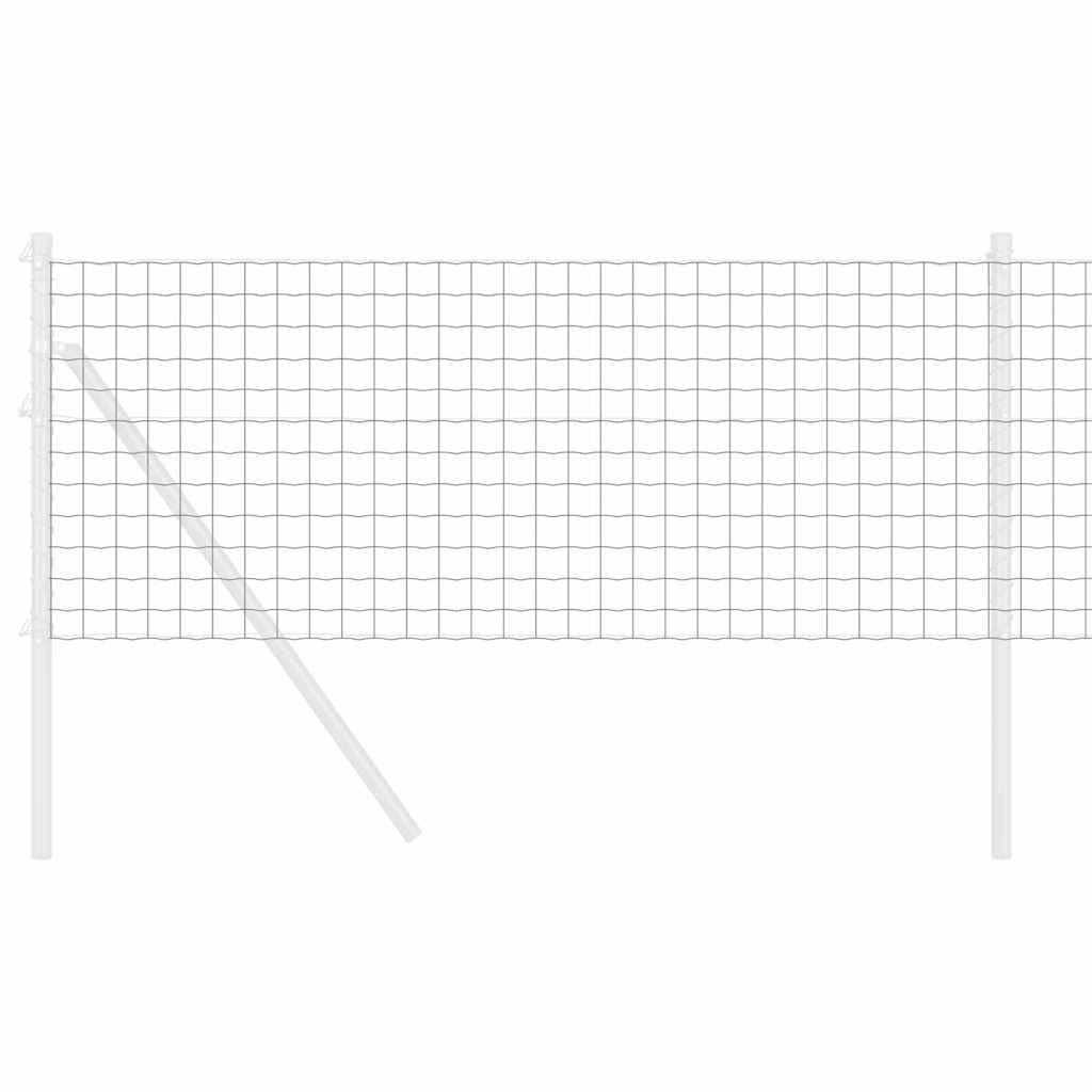 Euro gjerde Grå 0,4 x 25 m PVC-belagt jern vidaXL