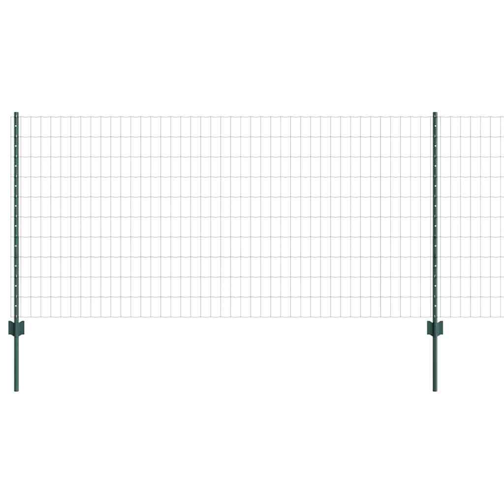 Euro gjerdet med stolpe 10 x 1 m PVC-belagt stål Grønn Mesh