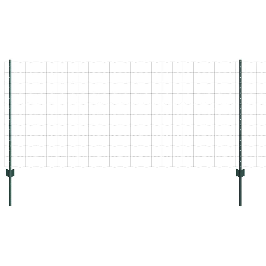 Euro gjerdet med stolpe 10 x 1 m PVC-belagt stål Grønn Mesh