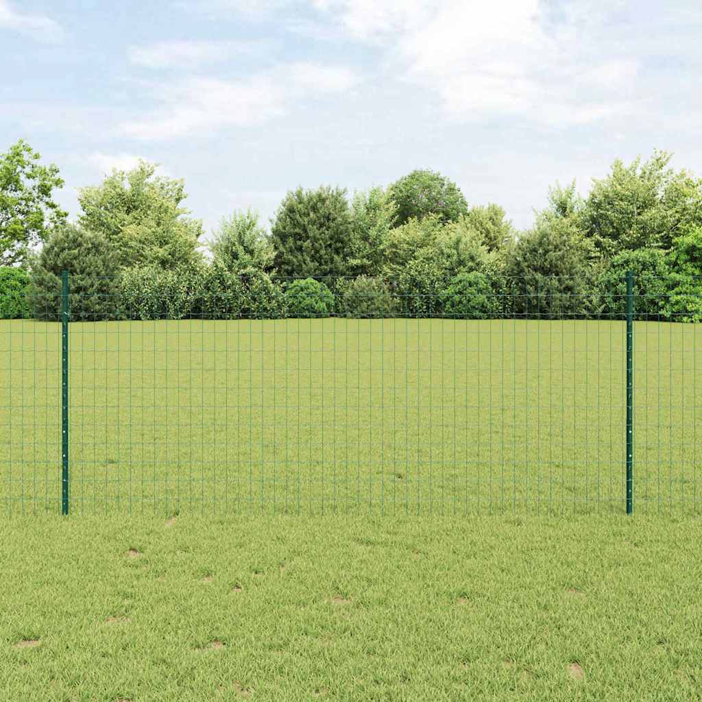 Euro gjerdet med stolpe 25 x 1 m PVC-belagt stål Grønn Mesh