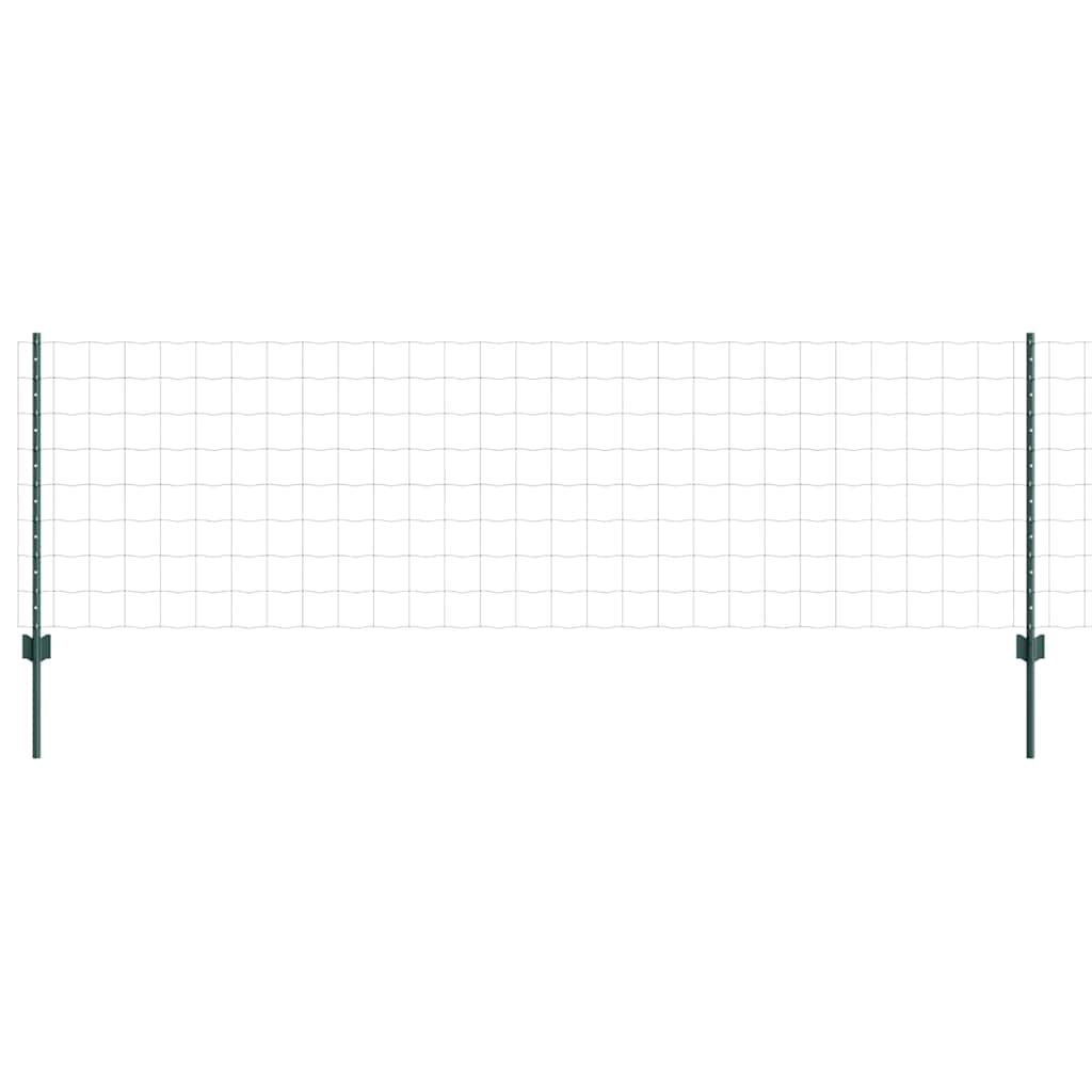 Euro gjerdet med stolpe 25 x 0,8 m PVC-belagt stål Grønn Mesh