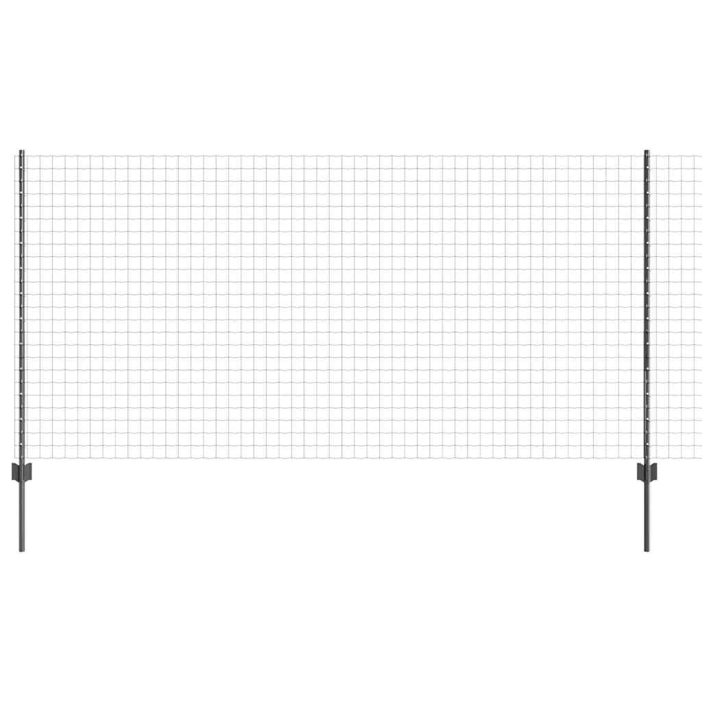 Euro gjerdet med stolpe 10 x 1,2 m PVC-belagt stål Grå Mesh