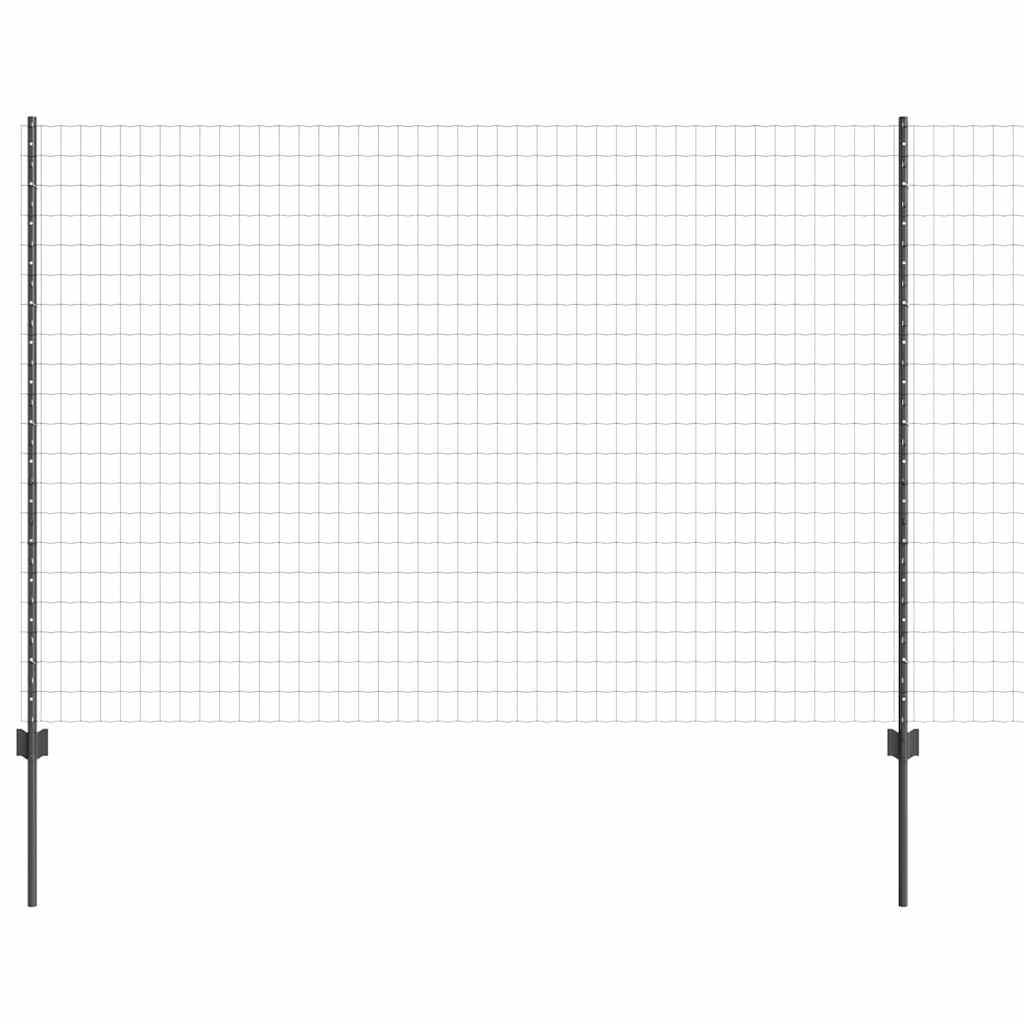 Euro gjerdet med stolpe 10 x 1,6 m PVC-belagt stål Grå Mesh