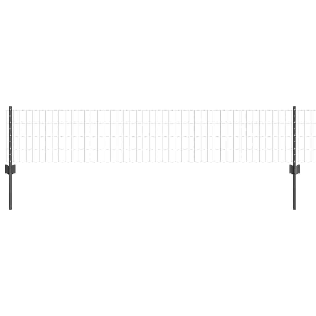 Euro gjerdet med stolpe 10 x 0,4 m PVC-belagt stål Grå Mesh