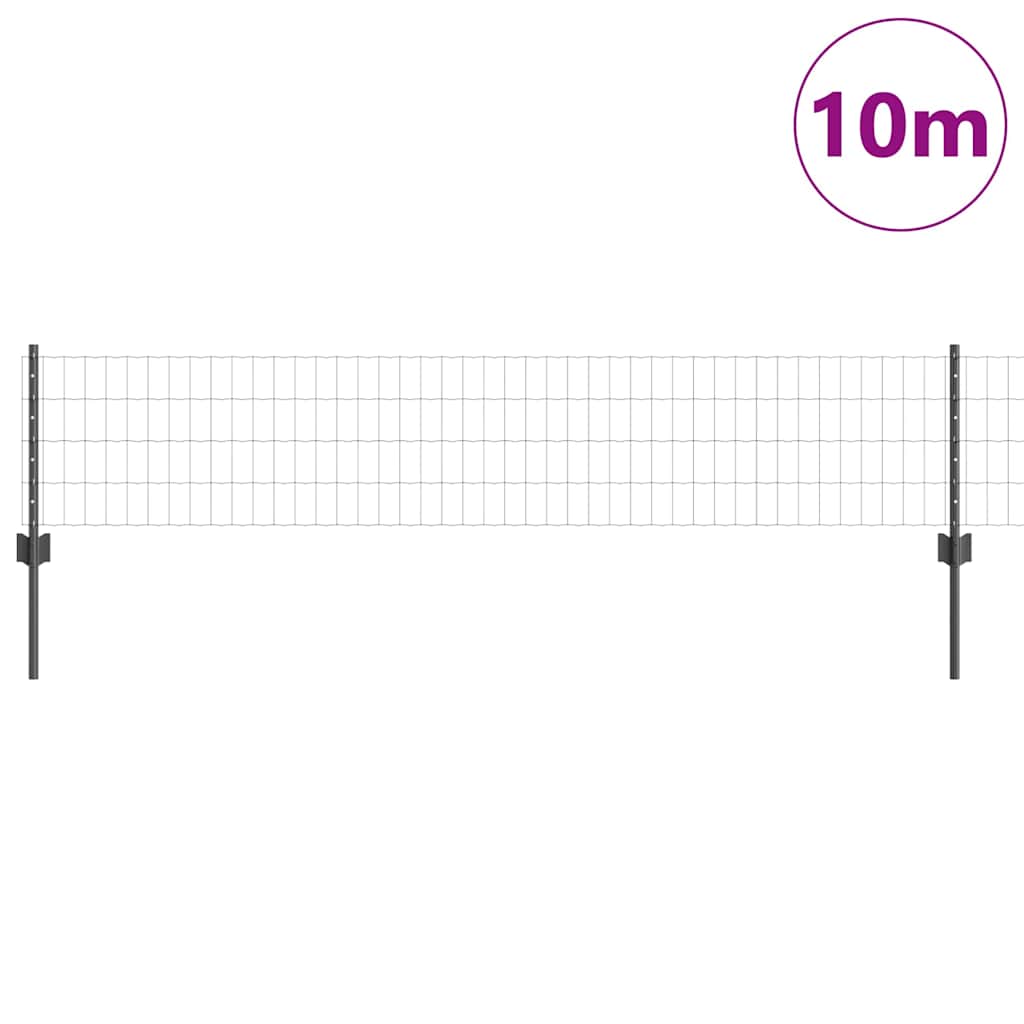 Euro gjerdet med stolpe 10 x 0,4 m PVC-belagt stål Grå Mesh