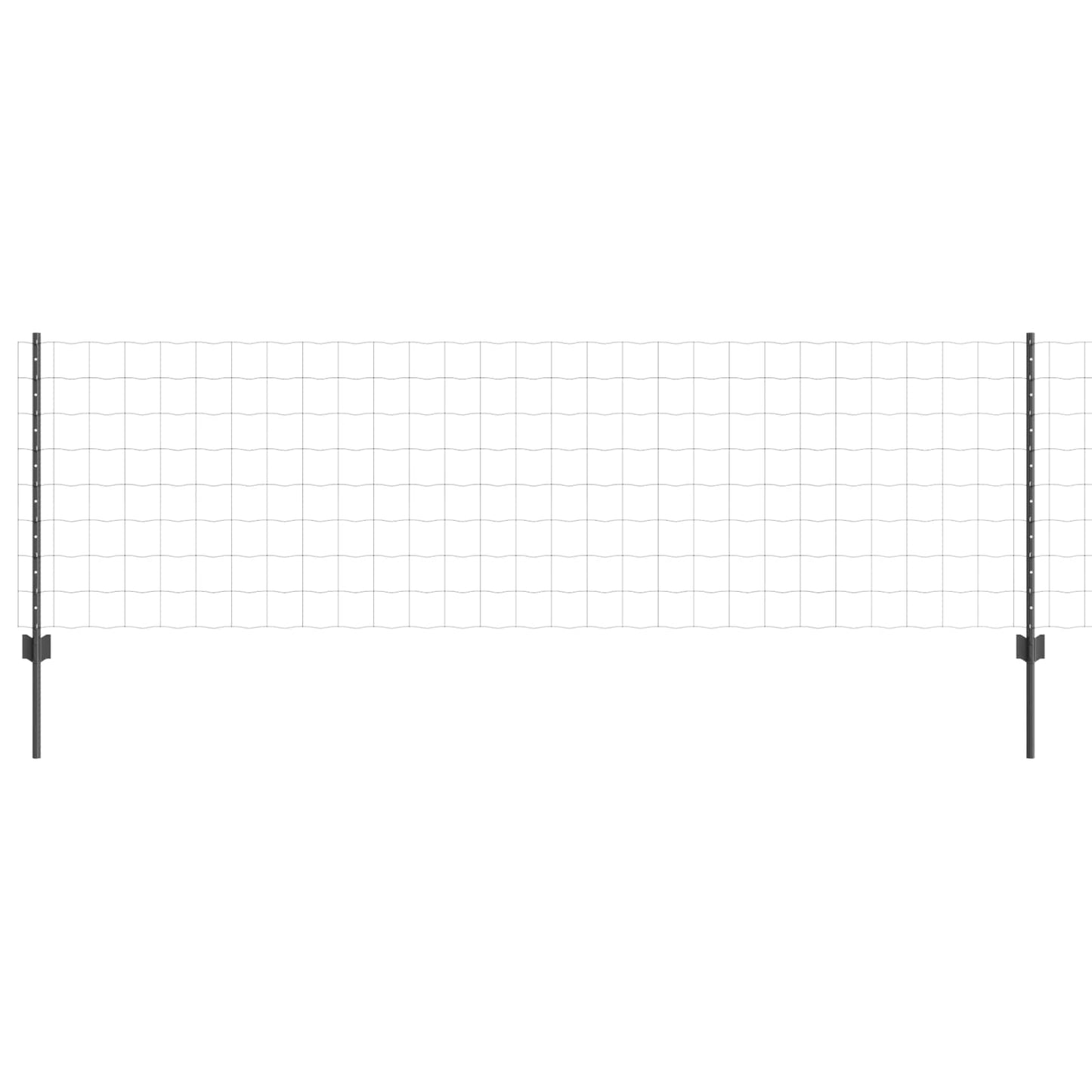 Euro gjerdet med stolpe 10 x 0,8 m PVC-belagt stål Grå Mesh