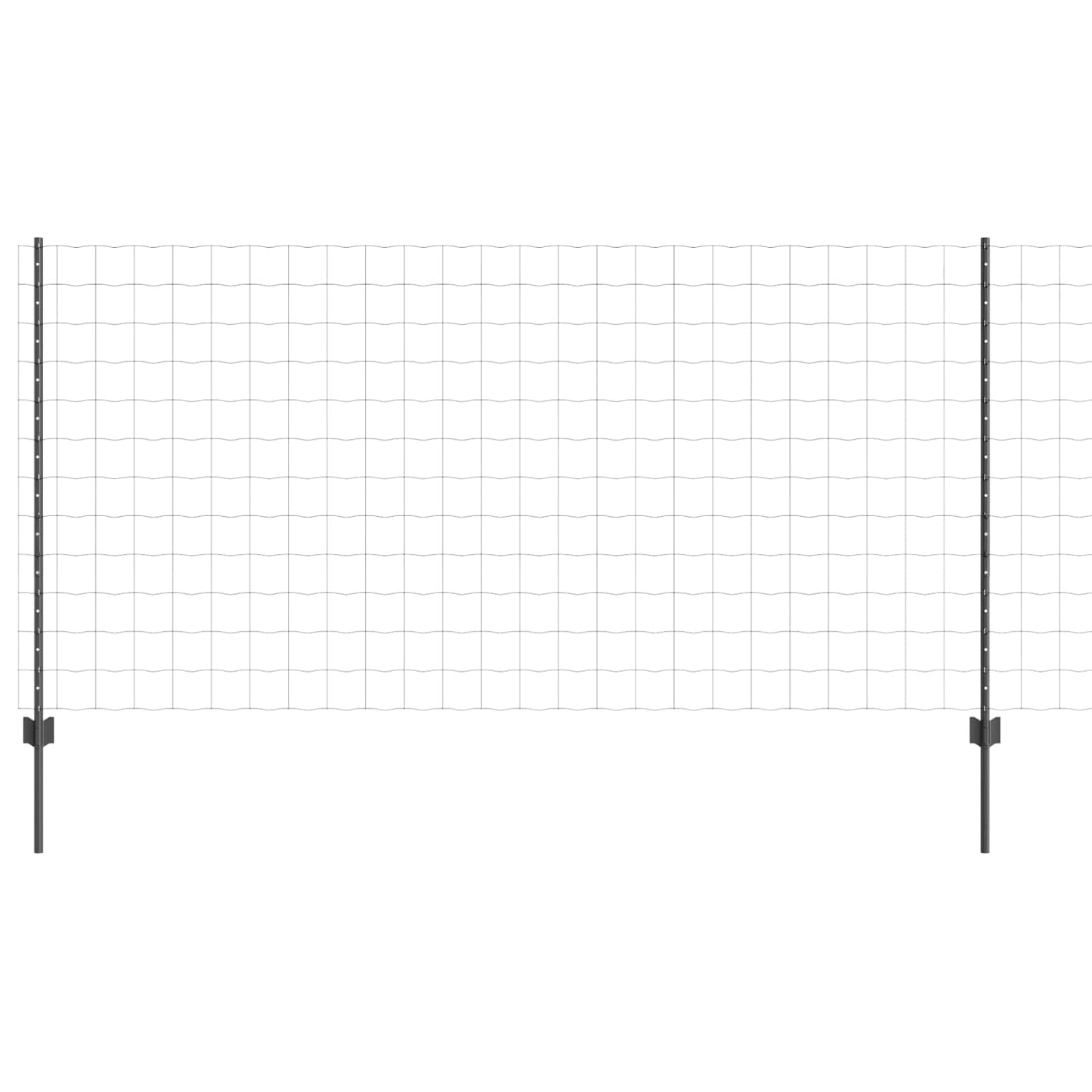 Euro gjerdet med stolpe 25 x 1,2 m PVC-belagt stål Grå Mesh