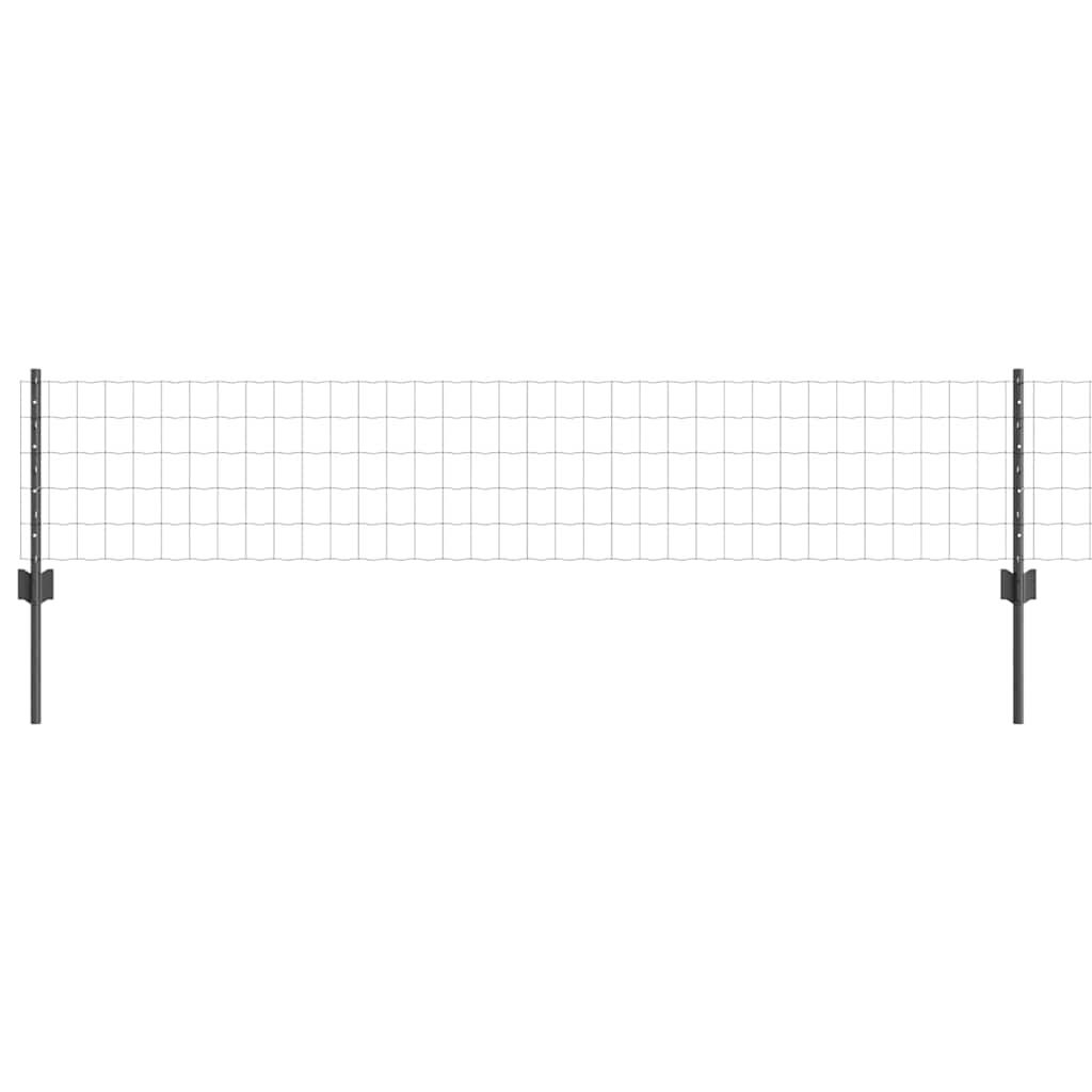 Euro gjerdet med stolpe 10 x 0,4 m PVC-belagt stål Grå Mesh