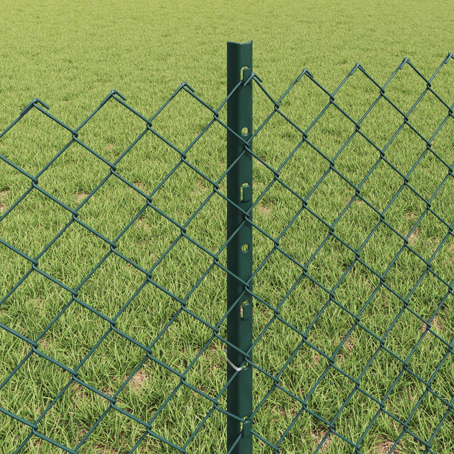 Kjettinggjerde med stolpe 10 x 0,6 m PVC-belagt stål Grønn Mesh