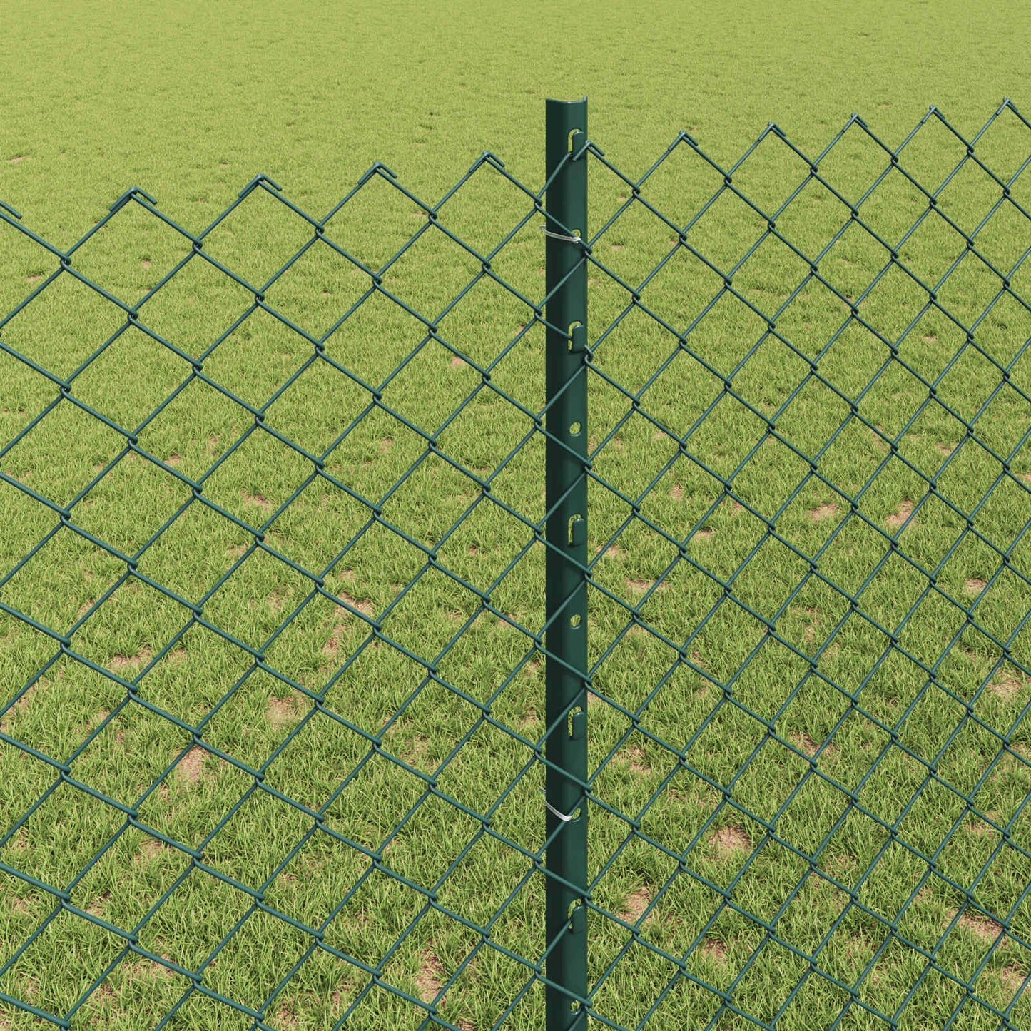 Kjettinggjerde med stolpe 10 x 1,4 m PVC-belagt stål Grønn Mesh