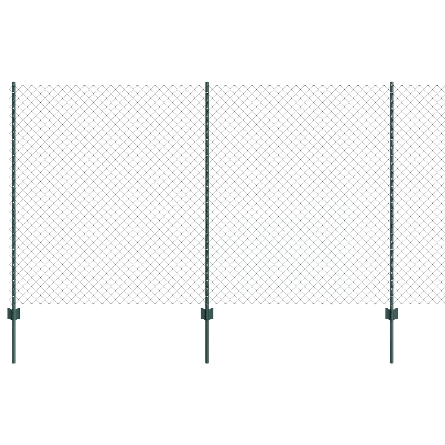 Kjettinggjerde med stolpe 10 x 1,4 m PVC-belagt stål Grønn Mesh