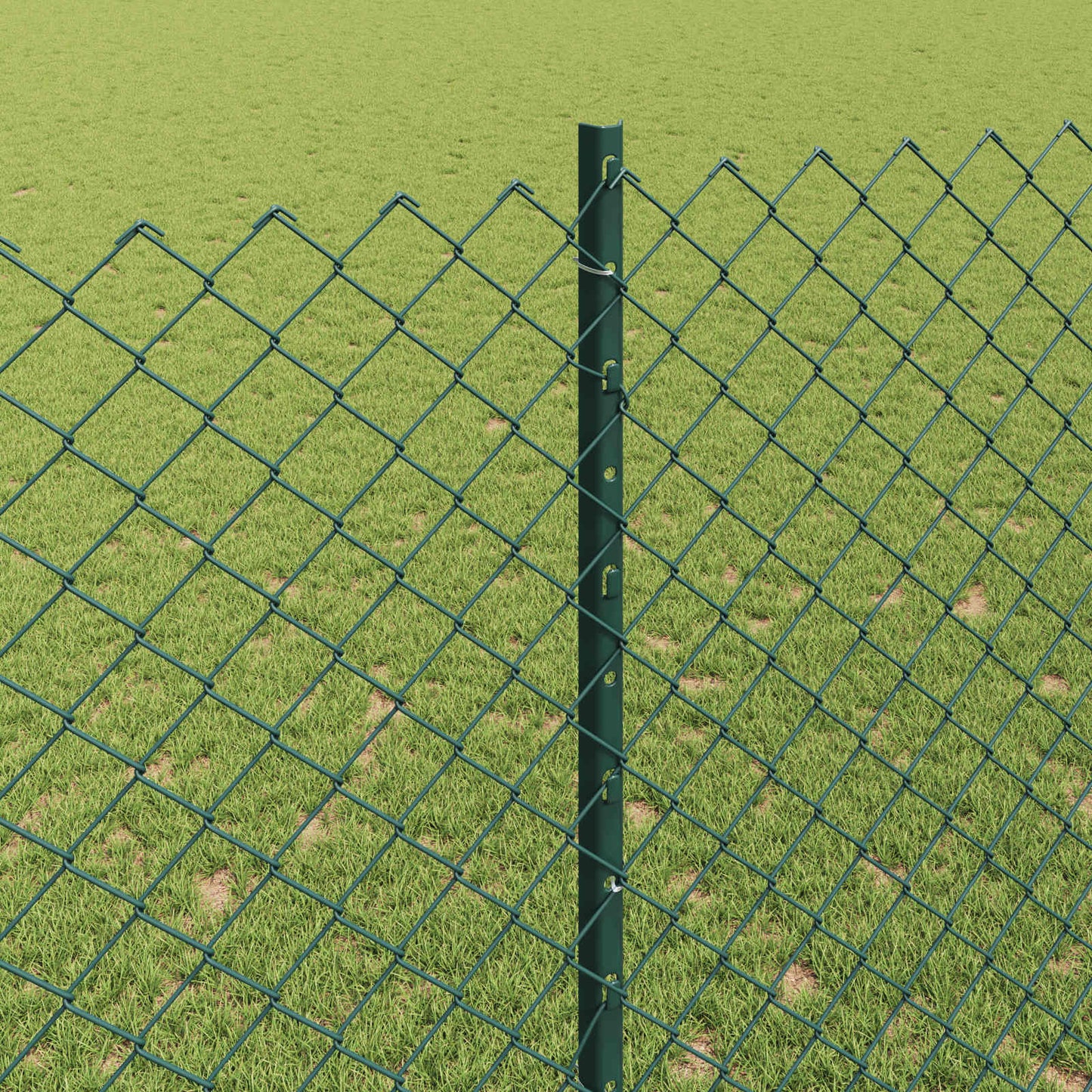Kjettinggjerde med stolpe 10 x 1,6 m PVC-belagt stål Grønn Mesh