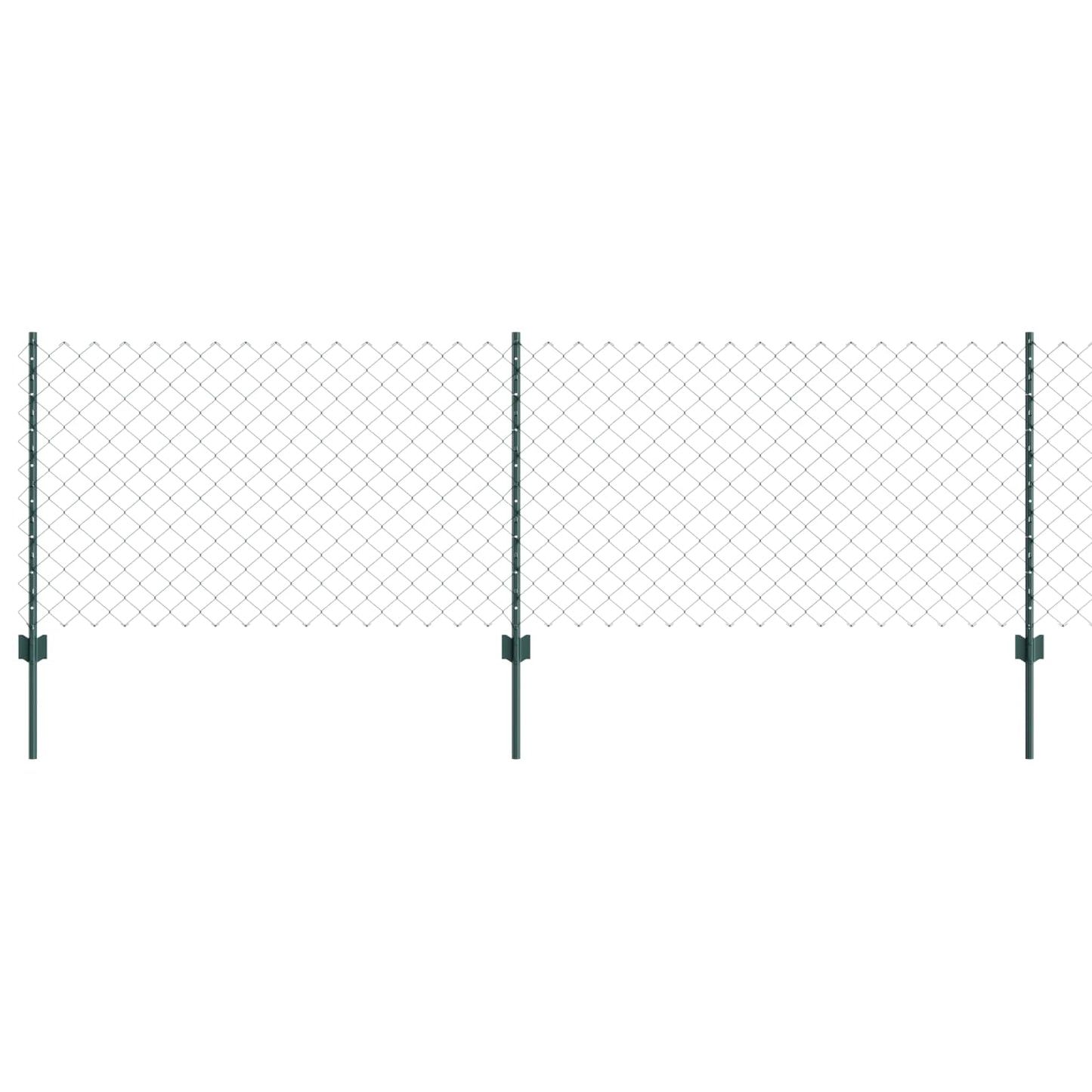 Kjettinggjerde med stolpe 10 x 0,8 m PVC-belagt stål Grønn Mesh