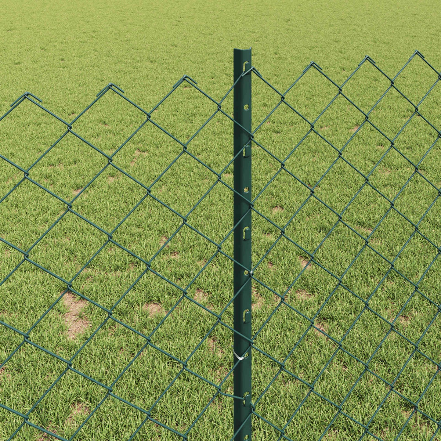 Kjettinggjerde med stolpe 10 x 1 m PVC-belagt stål Grønn Mesh
