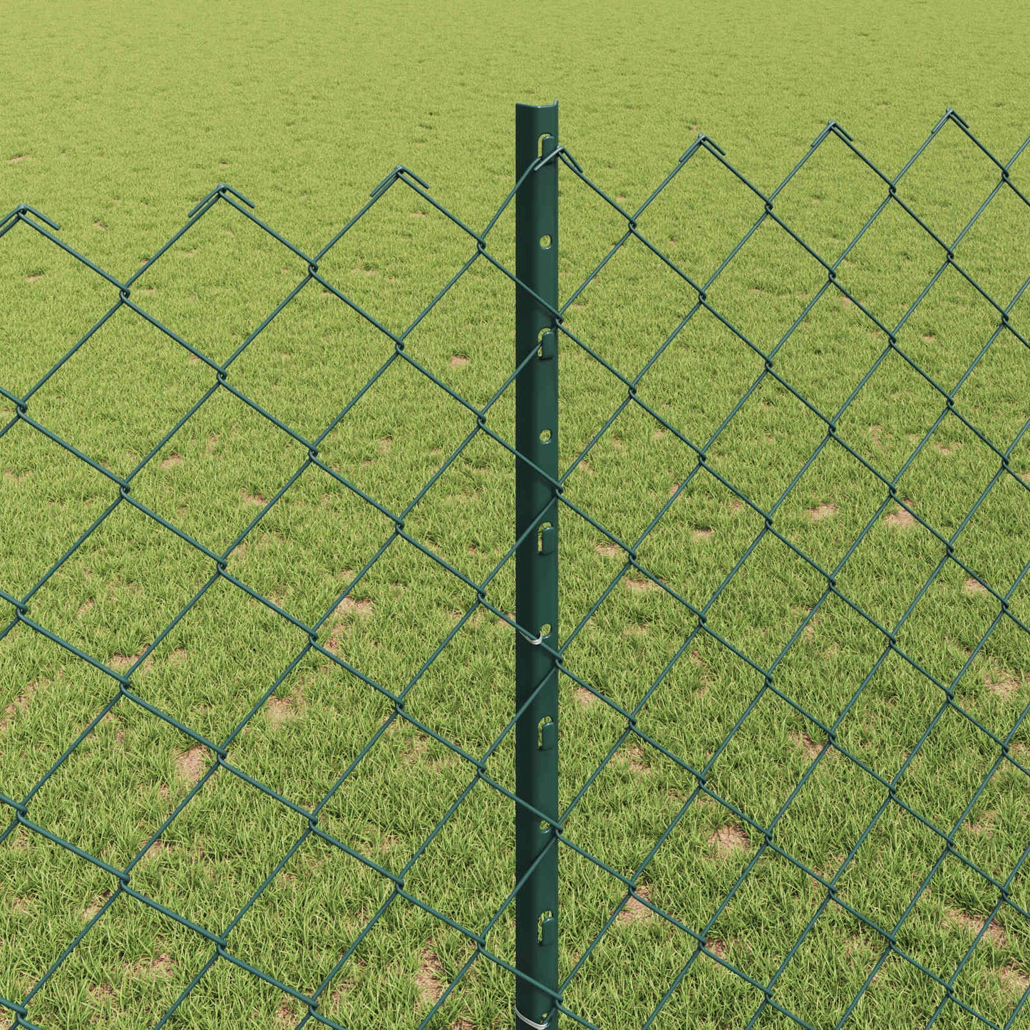 Kjettinggjerde med stolpe 10 x 1,4 m PVC-belagt stål Grønn Mesh