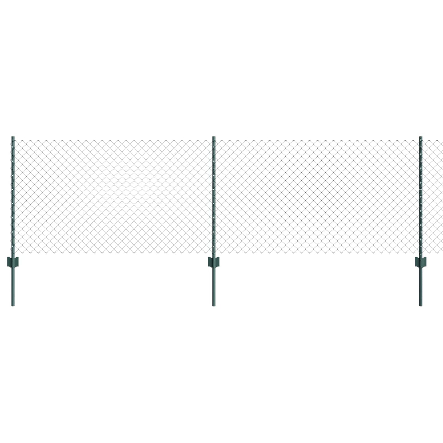 Kjettinggjerde med stolpe 25 x 0,8 m PVC-belagt stål Grønn Mesh