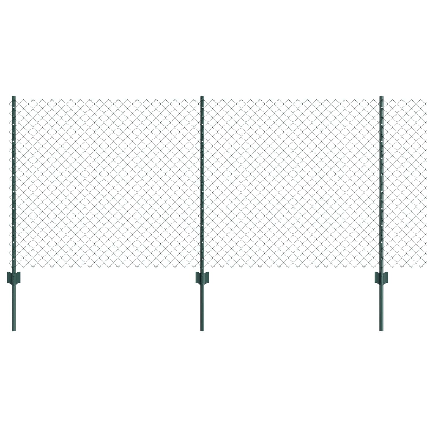 Kjettinggjerde med stolpe 25 x 1 m PVC-belagt stål Grønn Mesh