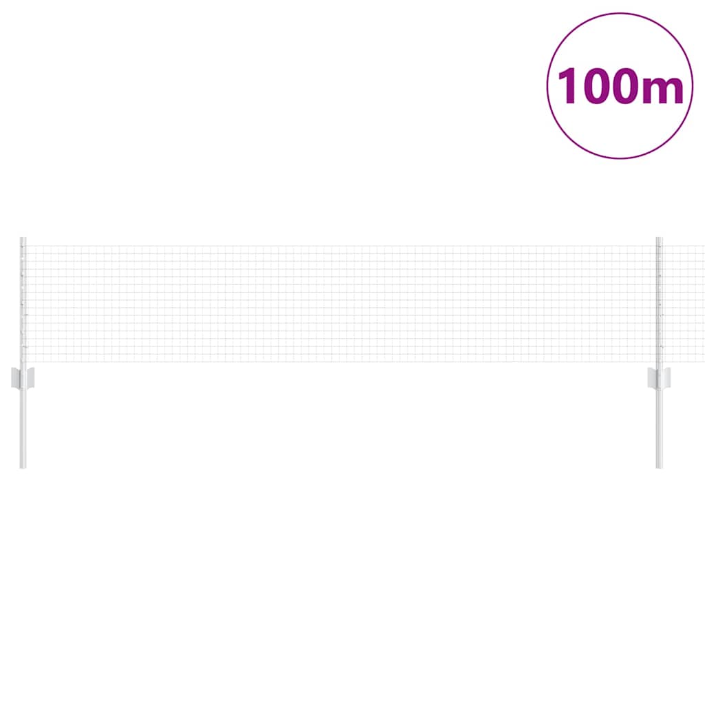 Sveiset trådgjerde med stolper 100 x 0,4 m Galvanisert stål