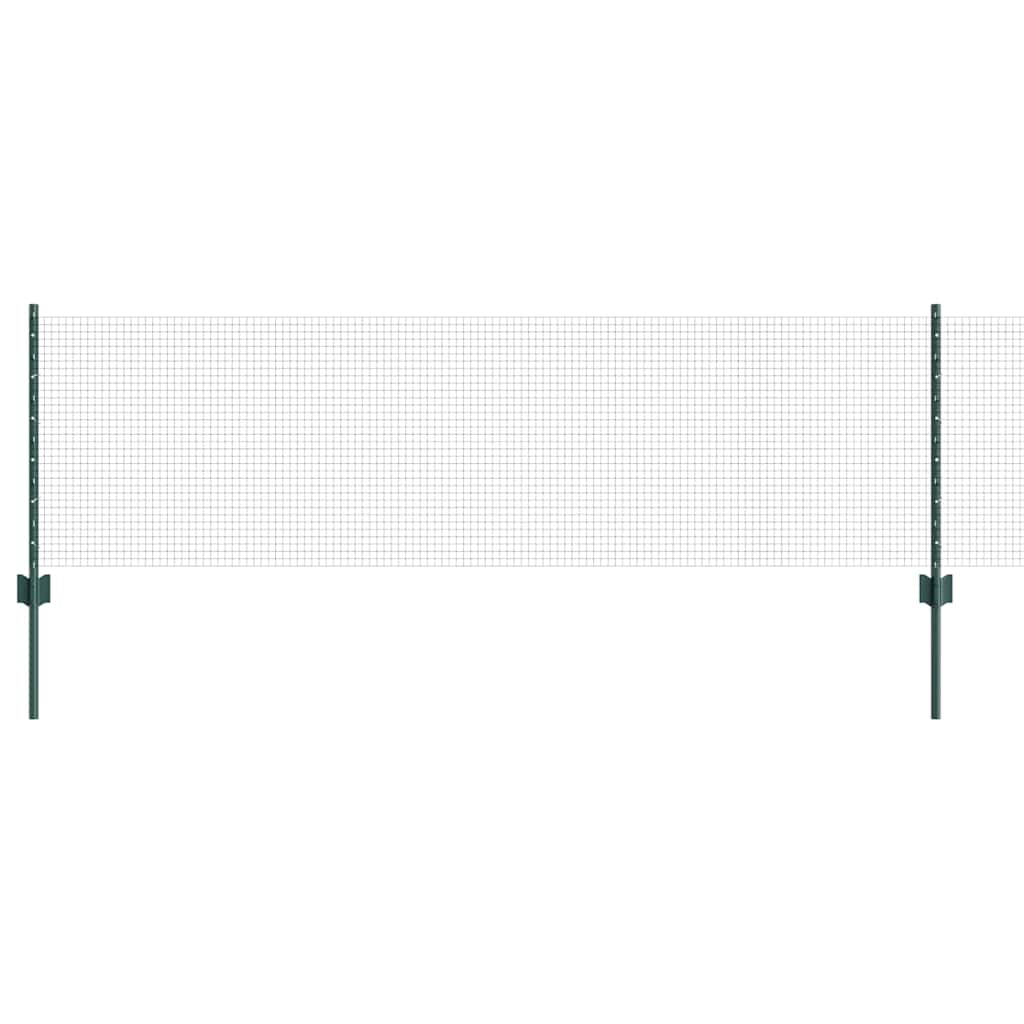 Sveiset trådgjerde med stolper 10 x 0,6 m PVC-belagt stål Grønn