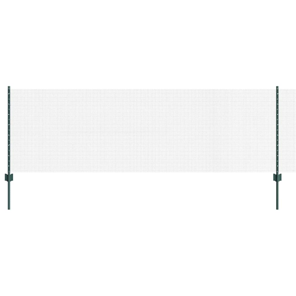 Sveiset trådgjerde med stolper 10 x 0,8 m PVC-belagt stål Grønn