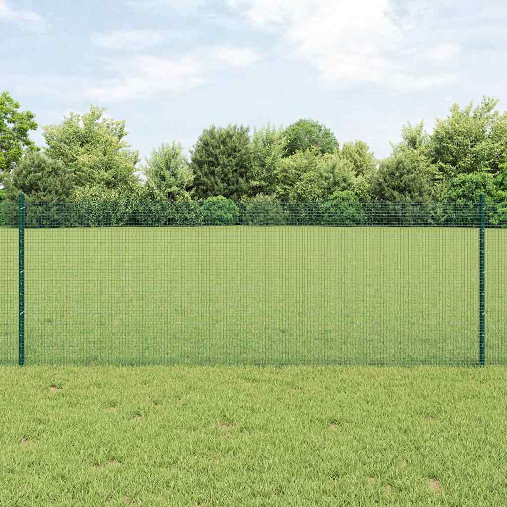 Sveiset trådgjerde med stolper 100 x 0,8 m PVC-belagt stål Mesh