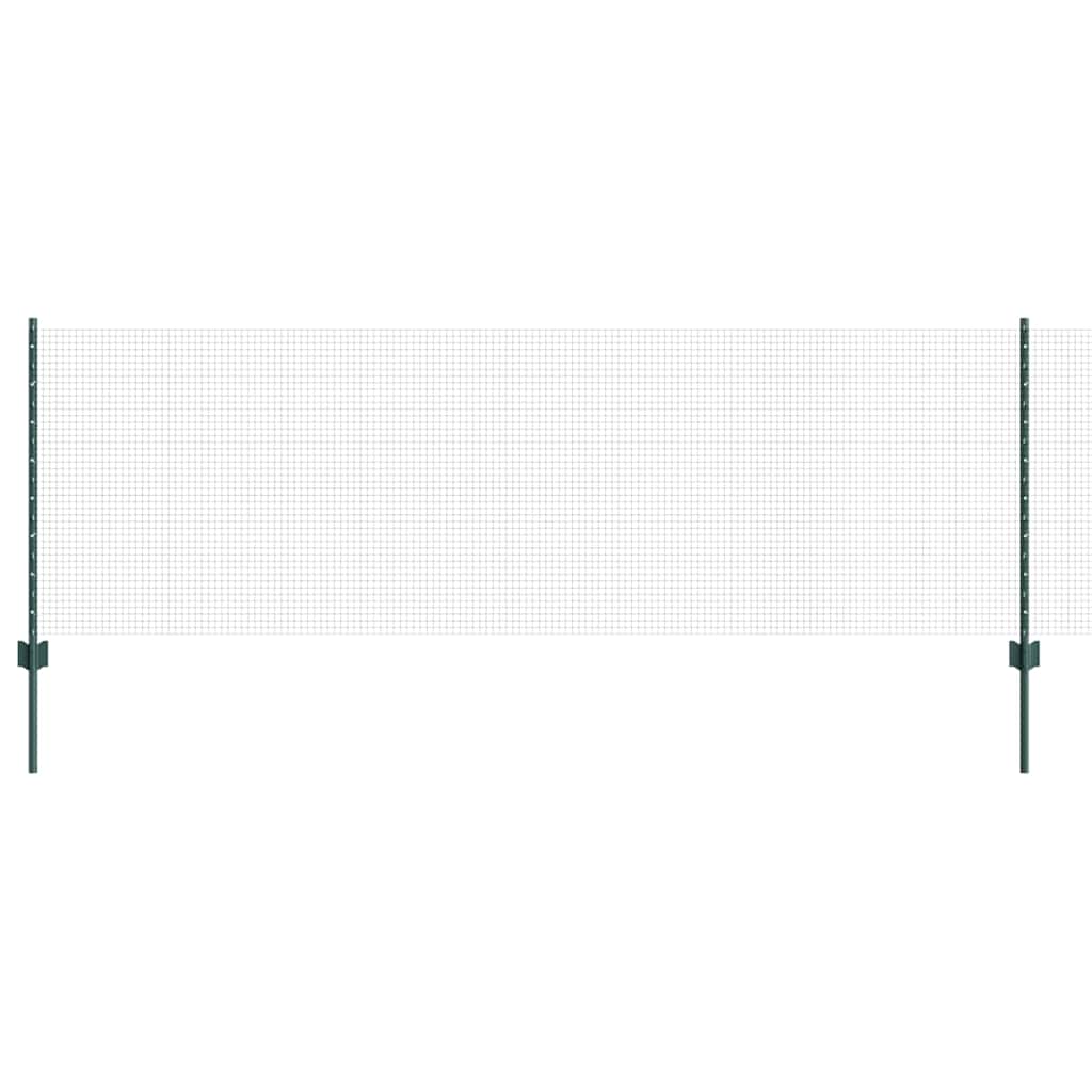 Sveiset trådgjerde med stolper 100 x 0,8 m PVC-belagt stål Mesh
